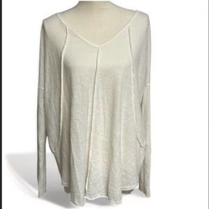 Cherish Ladies Lightweight VNeck Long Sleeve Top Size Large EUC